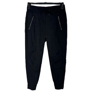 Athleta SZ 2 Trekkie North Jogger Pants Pull-On Cuffed Stretch Zip Pockets UPF